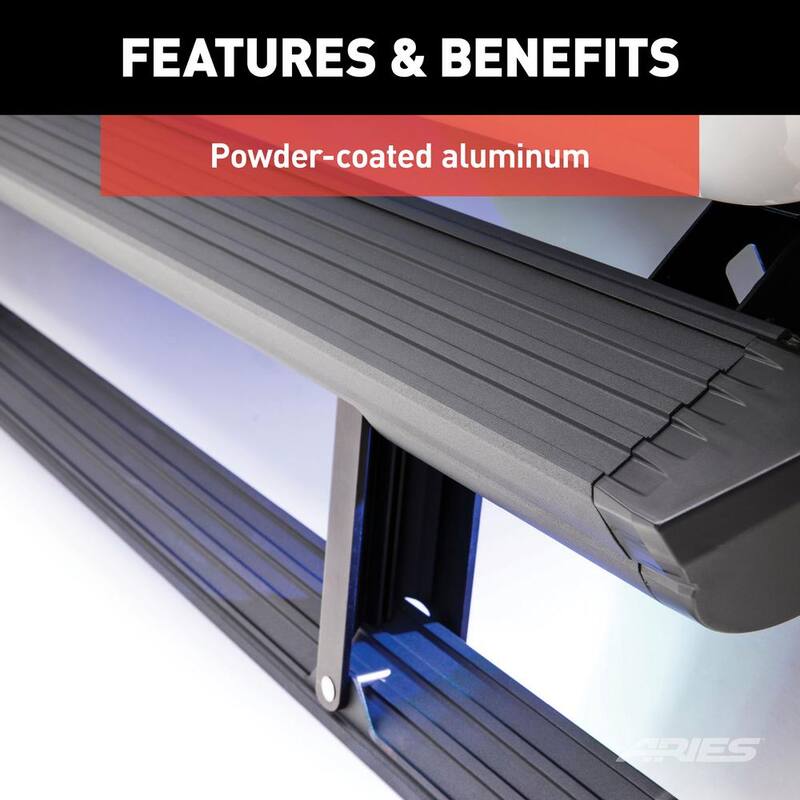 Aries ActionTrac 79-Inch Retractable Powered Running Boards, Select Jeep Gladiator - 3047975