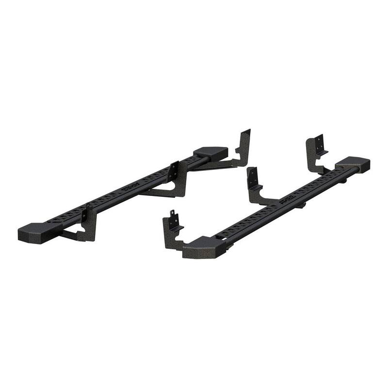 Aries Black Steel Rocker Step Guard Running Boards, Select Dodge, Ram 1500, 2500, 3500 - 2074110