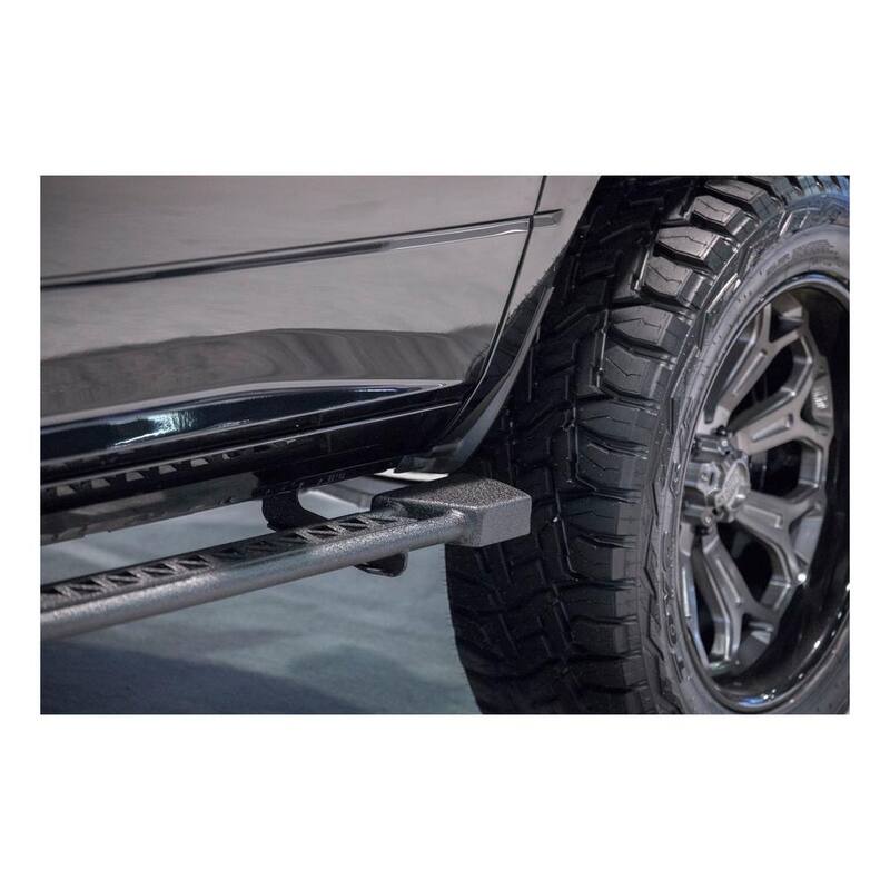 Aries Black Steel Rocker Step Guard Running Boards, Select Dodge, Ram 1500, 2500, 3500 - 2074110