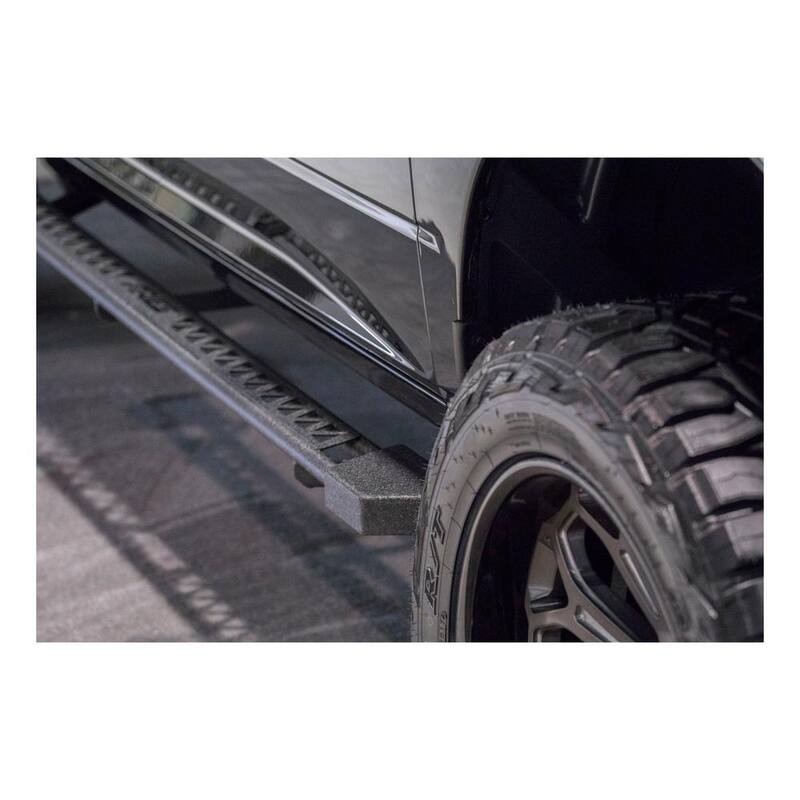Aries Black Steel Rocker Step Guard Running Boards, Select Dodge, Ram 1500, 2500, 3500 - 2074110