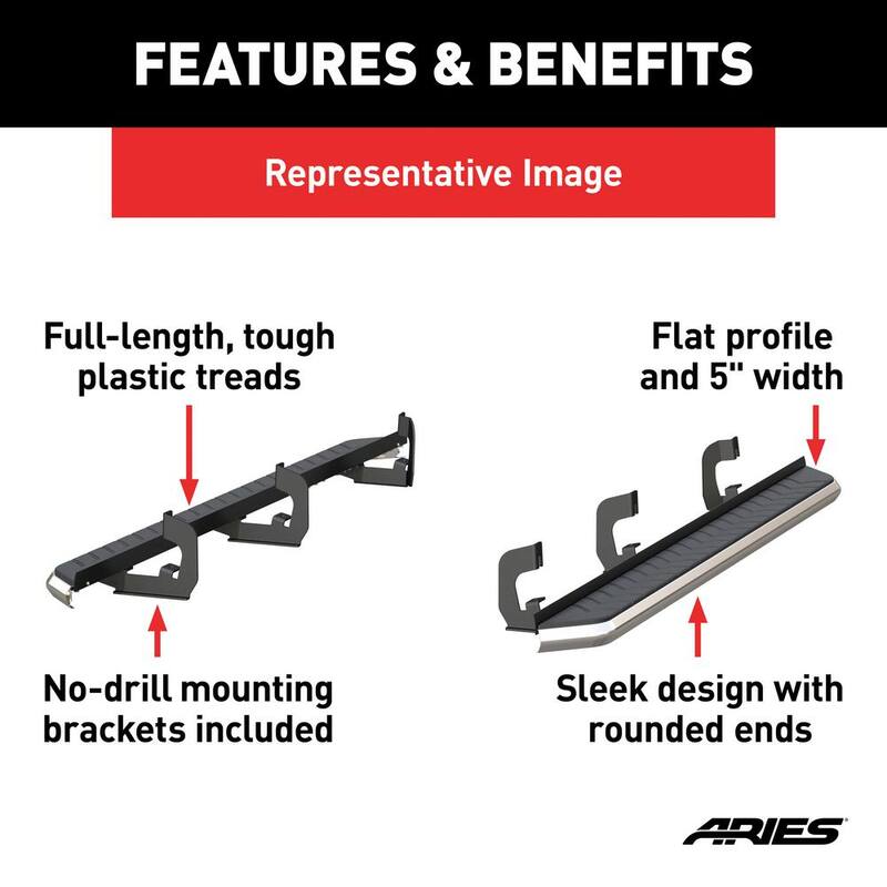 Aries AeroTread 5 x 76-Inch Polished Stainless SUV Running Boards, Select Ford Explorer - 2051003