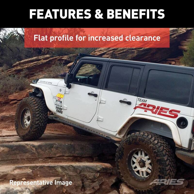 Aries Black Steel Rocker Step Guard Running Boards, Select Chevrolet Colorado, GMC Canyon - 2074106