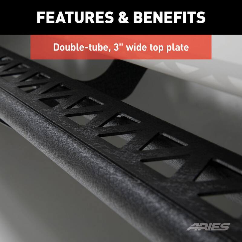 Aries Black Steel Rocker Step Guard Running Boards, Select Chevrolet Colorado, GMC Canyon - 2074106