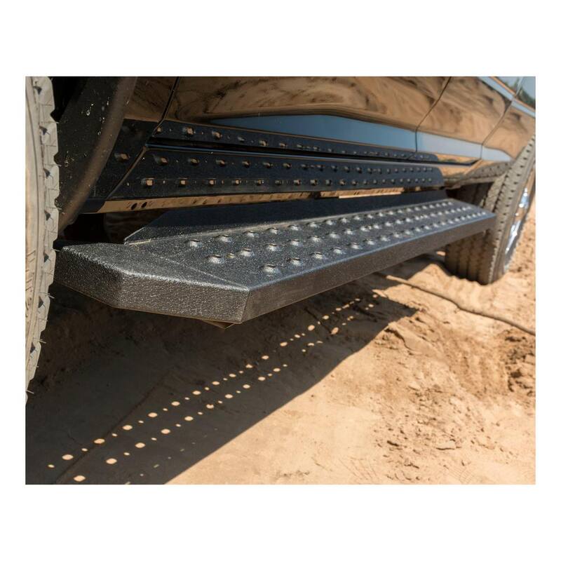 Aries RidgeStep Black Steel 6-1/2 x 85-Inch Truck Running Boards, Select Nissan Titan, XD - 2055542