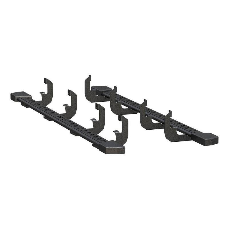 Aries Black Steel Rocker Step Guard Running Boards, Select Chevrolet Silverado, GMC Sierra 1500, 2500, 3500 HD Crew Cab - 2074113
