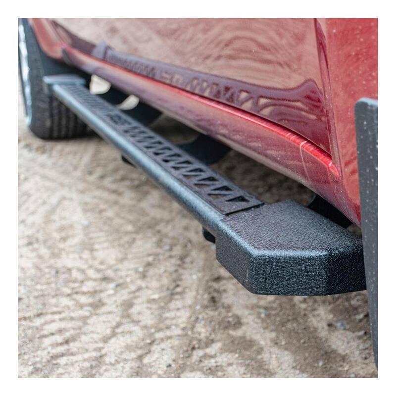 Aries Black Steel Rocker Step Guard Running Boards, Select Chevrolet Silverado, GMC Sierra 1500, 2500, 3500 HD Crew Cab - 2074113