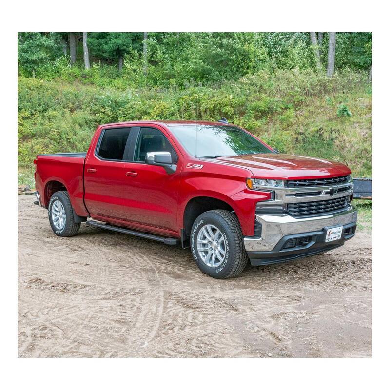Aries Black Steel Rocker Step Guard Running Boards, Select Chevrolet Silverado, GMC Sierra 1500, 2500, 3500 HD Crew Cab - 2074113