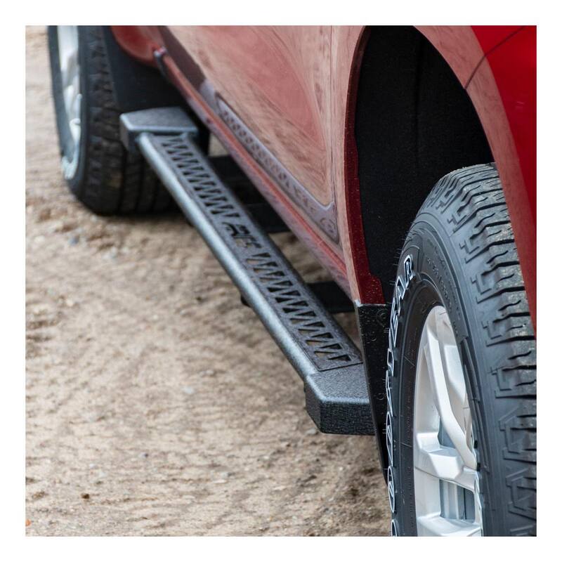 Aries Black Steel Rocker Step Guard Running Boards, Select Chevrolet Silverado, GMC Sierra 1500, 2500, 3500 HD Crew Cab - 2074113