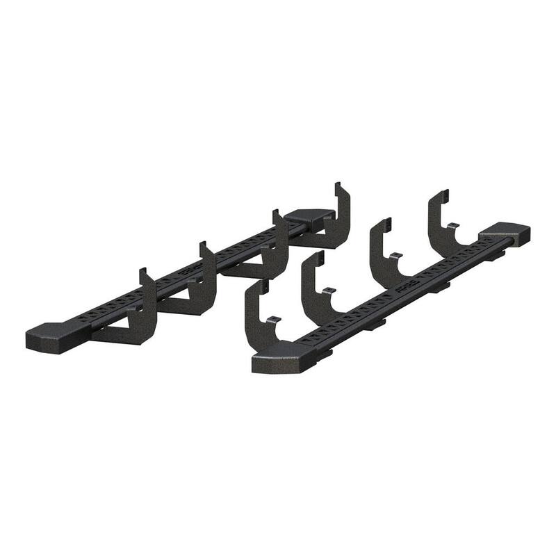 Aries Black Steel Rocker Step Guard Running Boards, Select Chevrolet Silverado, GMC Sierra 1500, 2500, 3500 HD Crew Cab - 2074113