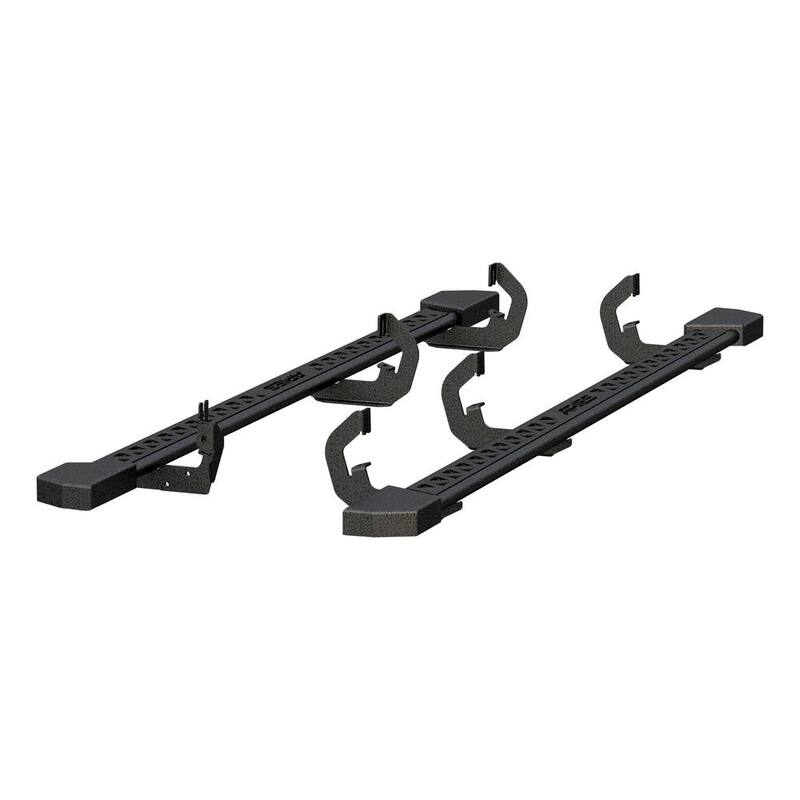 Aries Black Steel Rocker Step Guard Running Boards, Select Chevrolet Silverado, GMC Sierra 1500, 2500, 3500 HD - 2074109
