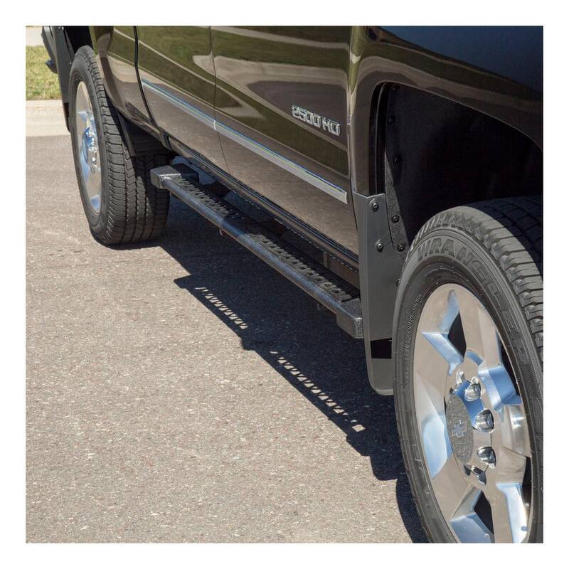 Aries Black Steel Rocker Step Guard Running Boards, Select Chevrolet Silverado, GMC Sierra 1500, 2500, 3500 HD - 2074109