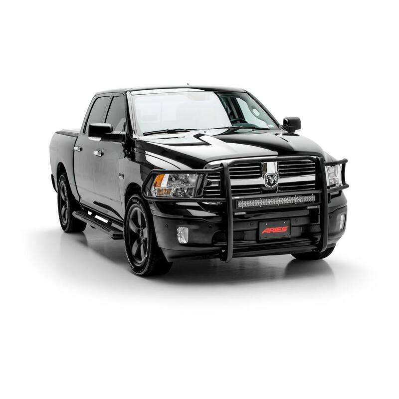 Aries AdvantEDGE Black Aluminum 85-Inch Truck Running Boards, Select Dodge, Ram 1500, 2500, 3500 - 2556006