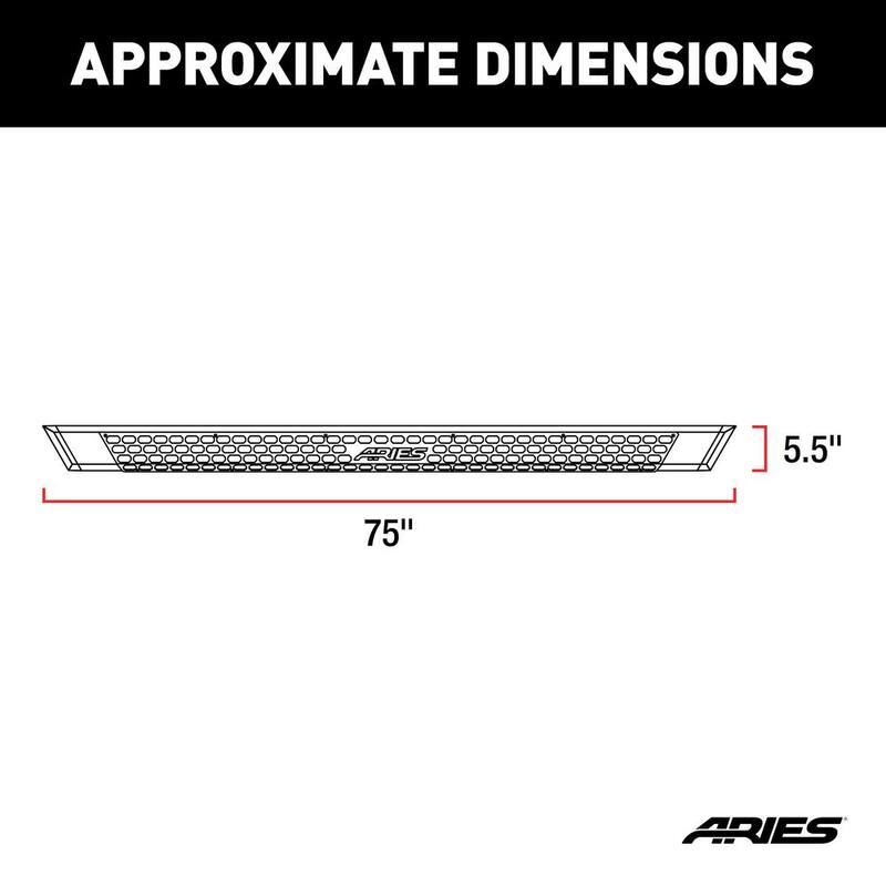 Aries AdvantEDGE Chrome Aluminum 75-Inch Truck Running Boards, Select Chevrolet Silverado, Tahoe, GMC Sierra, Yukon - 2555002