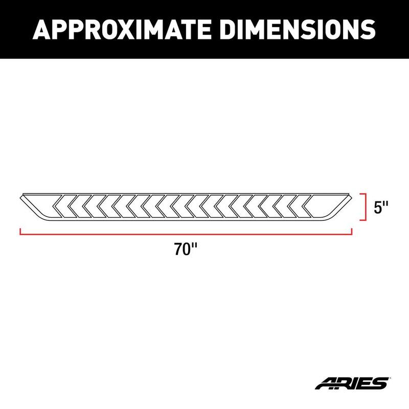 Aries AeroTread 5 x 70-Inch Polished Stainless SUV Running Boards, Select Acura MDX - 2051001