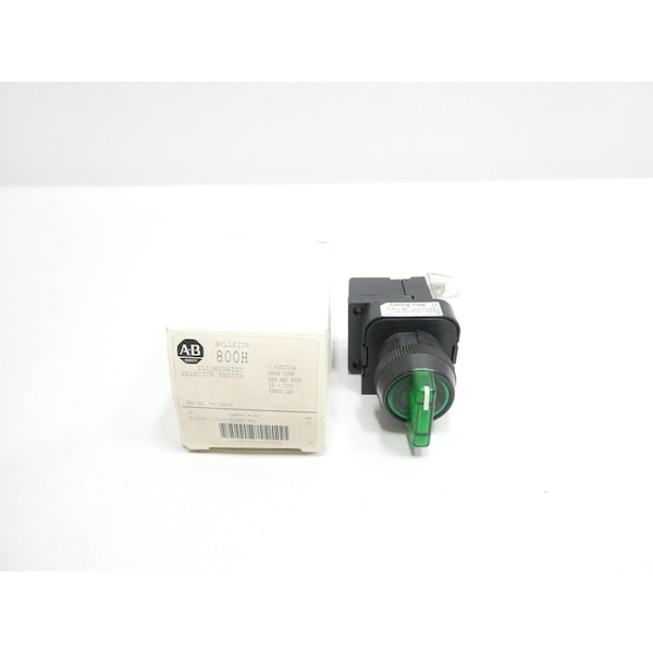 Interruptor selector iluminado de 3 posiciones Allen Bradley 12-130V-Ac 12-130V-Dc - 800H-2JRGH91KB7AX
