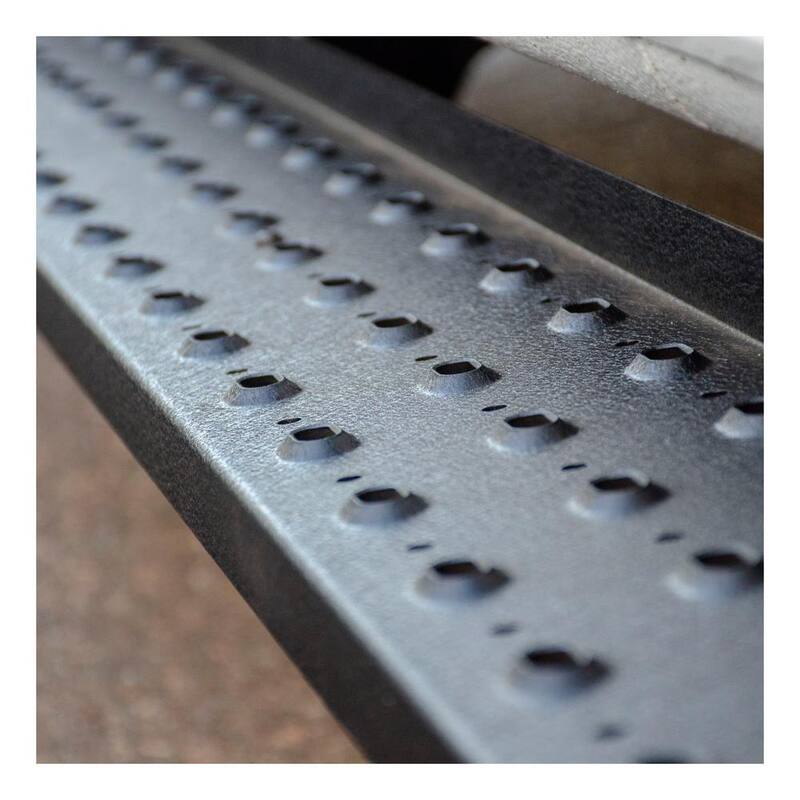 Aries RidgeStep 6-1/2" x 53" Black Steel Running Boards (No Brackets) - C2853
