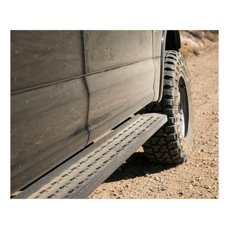 Aries RidgeStep 6-1/2" x 53" Black Steel Running Boards (No Brackets) - C2853