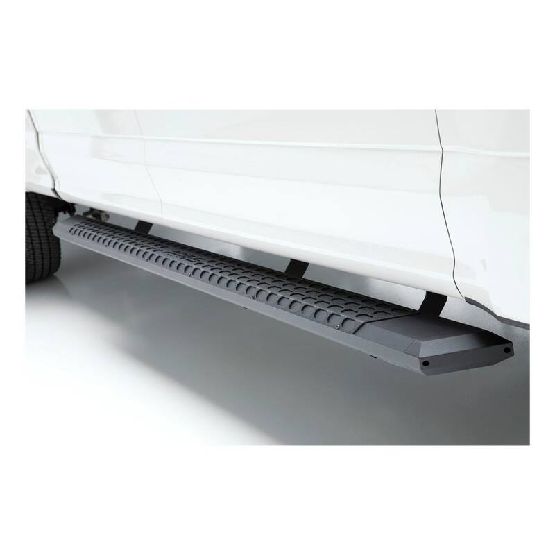 Aries AdvantEDGE Black Aluminum 91-Inch Truck Running Boards, Select Chevy Silverado, GMC Sierra 1500, 2500, 3500 HD Crew Cab - 2556015