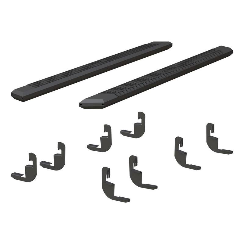 Aries AdvantEDGE Black Aluminum 91-Inch Truck Running Boards, Select Chevy Silverado, GMC Sierra 1500, 2500, 3500 HD Crew Cab - 2556015