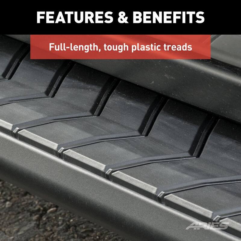 Aries AeroTread 5 x 67-Inch Black Stainless SUV Running Boards, Select Chevrolet Equinox, GMC Terrain - 2061033
