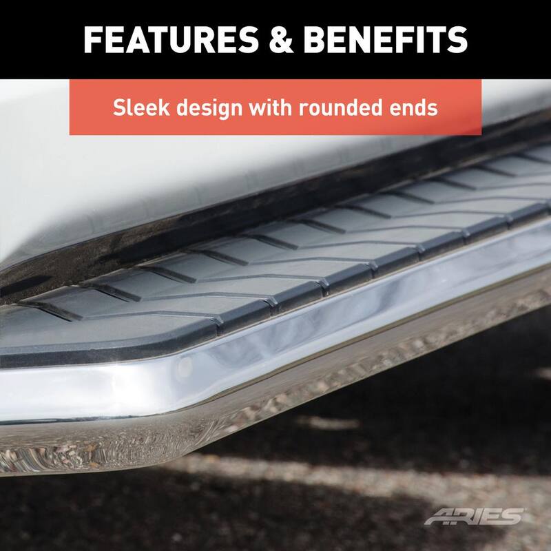 Aries AeroTread 5" x 70" Polished Stainless Running Boards (No Brackets) - 2051870
