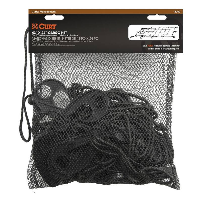 CURT 43 in. x 24 in. Cargo Net for 60 in. Wide CURT Cargo Carriers - 18202