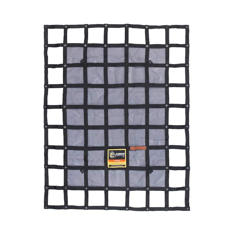 GLADIATOR Cargo Nets 4.75 ft. x 6 ft. Small Heavy-Duty Adjustable Cargo Net Hardware Included - SGN-100