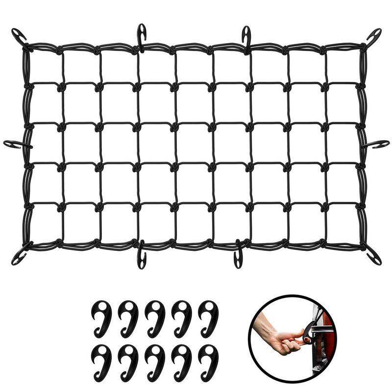 Mockins 20 in. x 36 in. Heavy-Duty Bungee Cargo Net - Stretches to 42 in. x 74 in. - MA-33