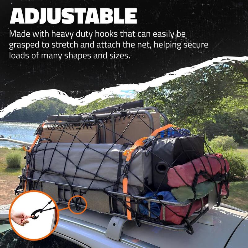 Mockins 50 in. x 36 in. Heavy-Duty Bungee Net, Stretches to 100 in. x 75 in. - MA-93