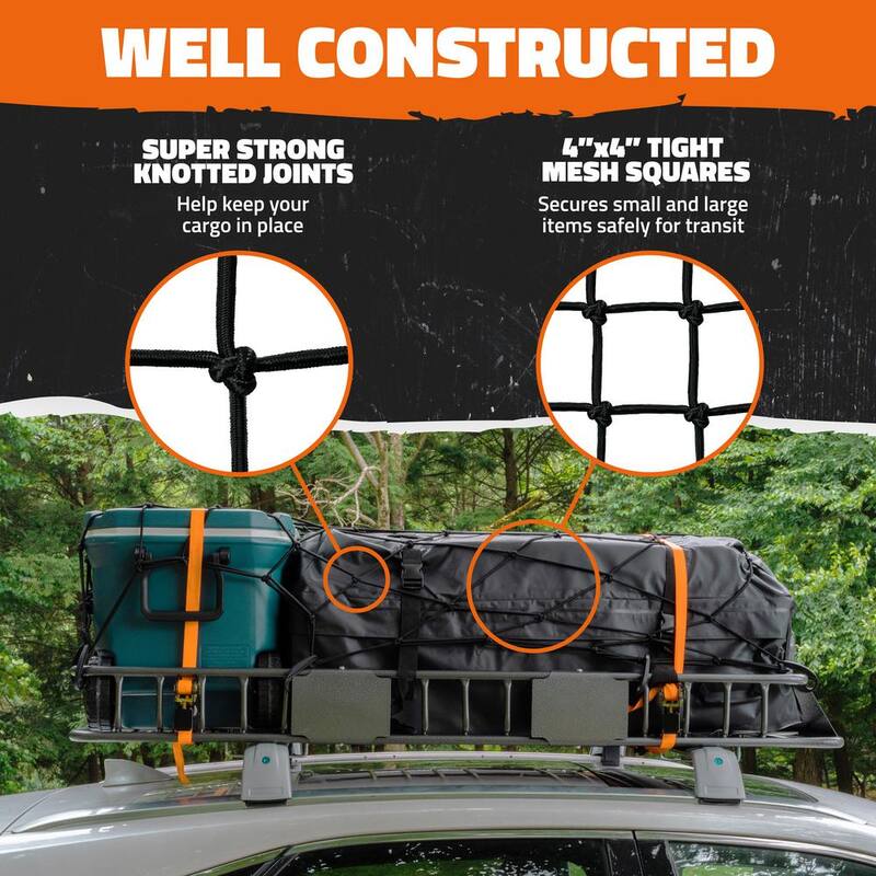 Mockins 50 in. x 36 in. Heavy-Duty Bungee Net, Stretches to 100 in. x 75 in. - MA-93