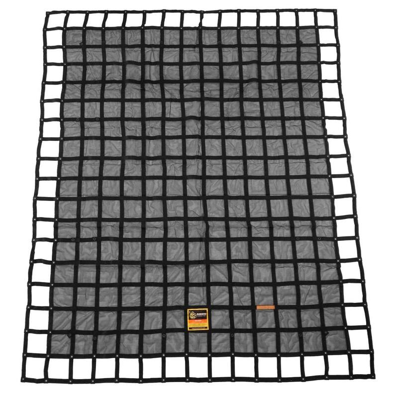 GLADIATOR Cargo Nets 8.75 ft. x 10 ft. Large Heavy-Duty Cargo Net Integrated Mesh Adjustable Load Certified Straps and Bag Included - LGN-100