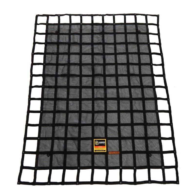 GLADIATOR Cargo Nets 7.3 ft. x 9.3 ft. Heavy-Duty Trailer Cargo Net, Integrated Mesh, Adjustable, Certified Attachment Straps, Bag Included - SUT-100