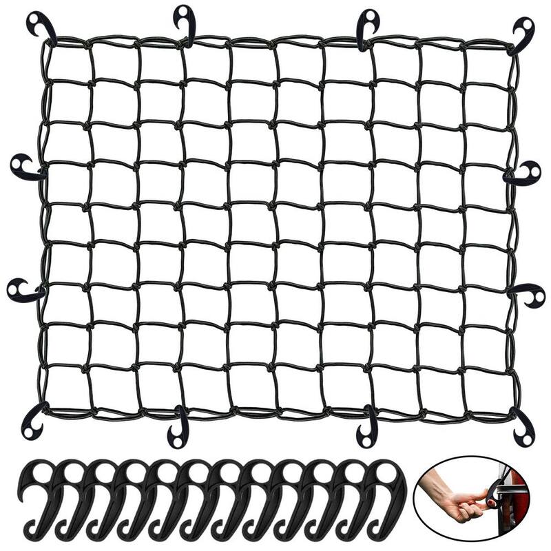 Mockins 35 in. x 39 in. Heavy-Duty Bungee Cargo Net - Stretches to 39 in. x 65 in. - MA-45