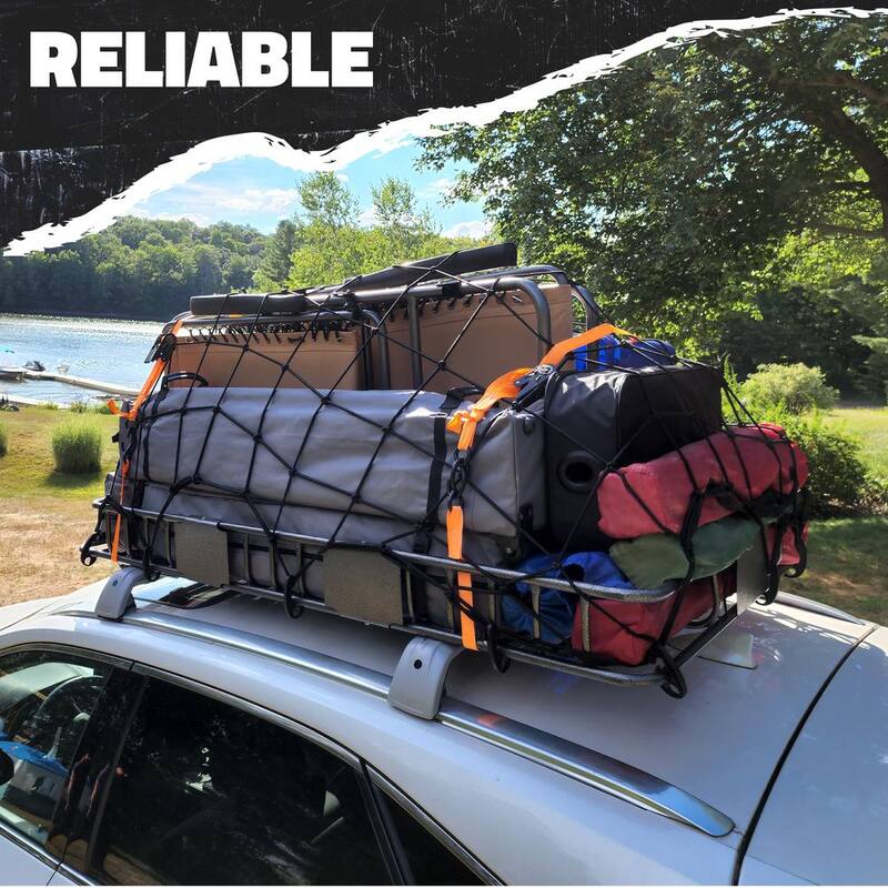 Mockins 35 in. x 39 in. Heavy-Duty Bungee Cargo Net - Stretches to 39 in. x 65 in. - MA-45