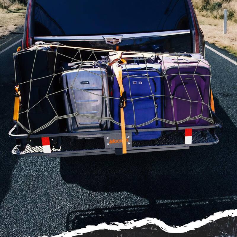 Mockins 20 in. x 36 in. Heavy-Duty Gray Bungee Cargo Net - Stretches to 42 in. x 74 in. - MA-60