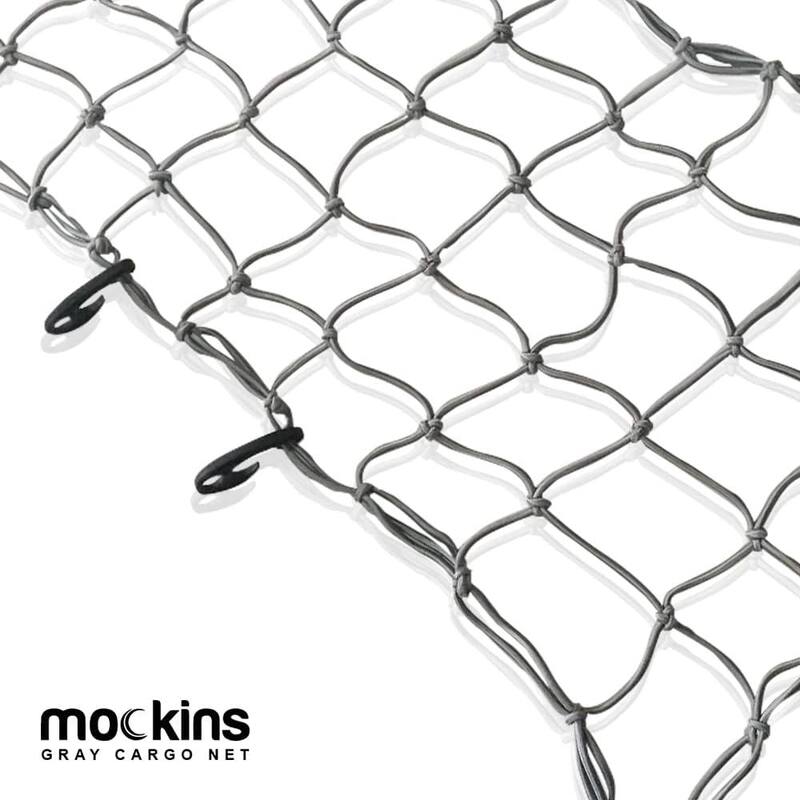 Mockins 20 in. x 36 in. Heavy-Duty Gray Bungee Cargo Net - Stretches to 42 in. x 74 in. - MA-60