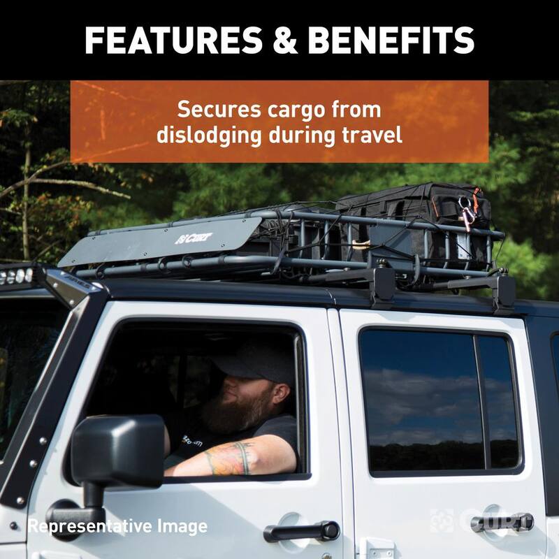 CURT 65" x 38" Extended Roof Rack Cargo Net - 18201