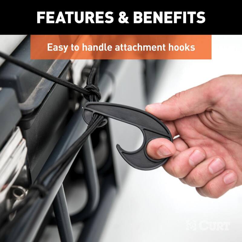 CURT 65" x 38" Extended Roof Rack Cargo Net - 18201