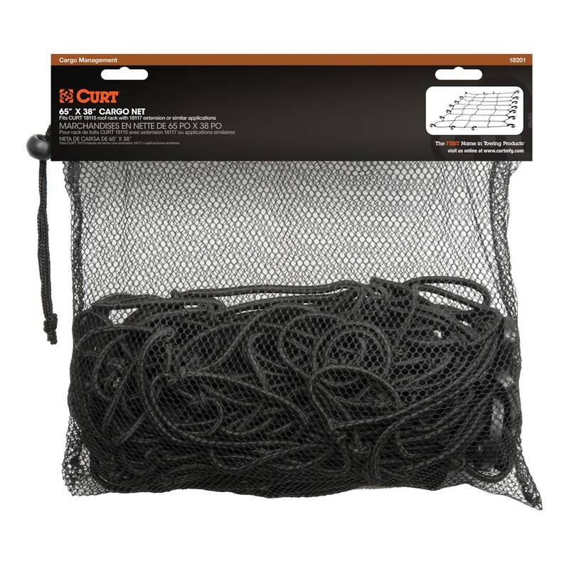 CURT 65" x 38" Extended Roof Rack Cargo Net - 18201