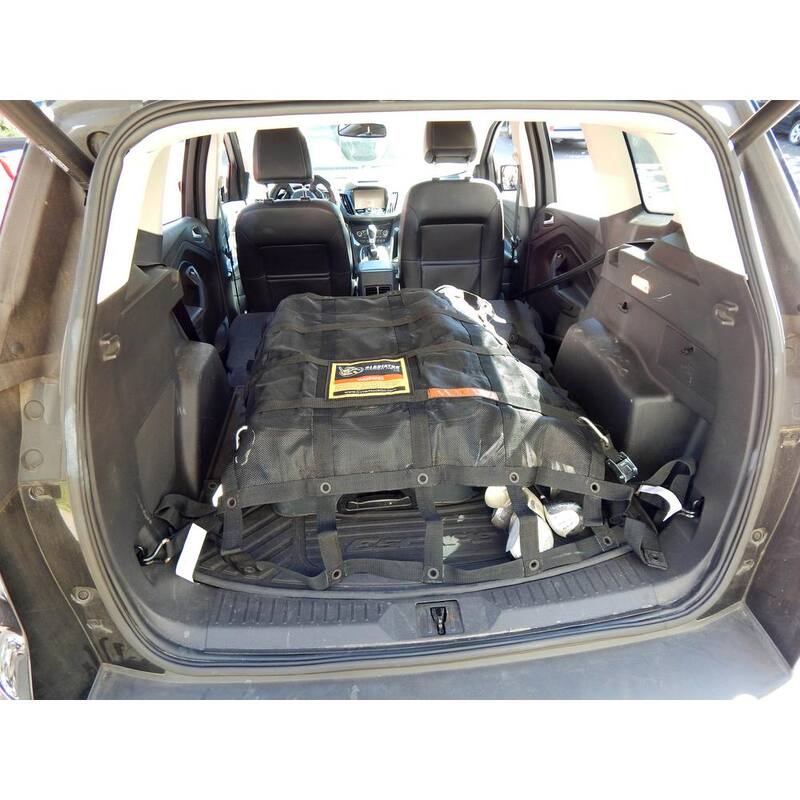 GLADIATOR Cargo Nets 4 ft x 4 ft. Heavy-Duty Cargo Net, Integrated Mesh, Adjustable, Load Certified. Attachment Straps and Bag Included - GBN-100