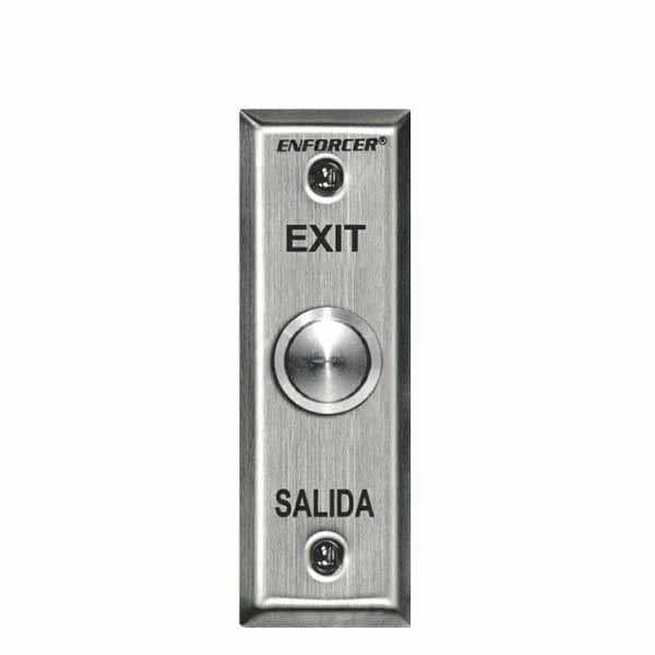 Seco-Larm Resistente a vandalismo, botón pulsador de acero inoxidable de 1" de diámetro en acero inoxidable - SLM-SD-7104SGEX1Q