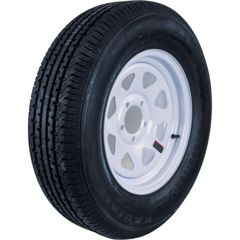 Hi-Run Radial Trailer Tire Assembly, ST205/75R15,5-Hole, LRD 8PR - ASR1204