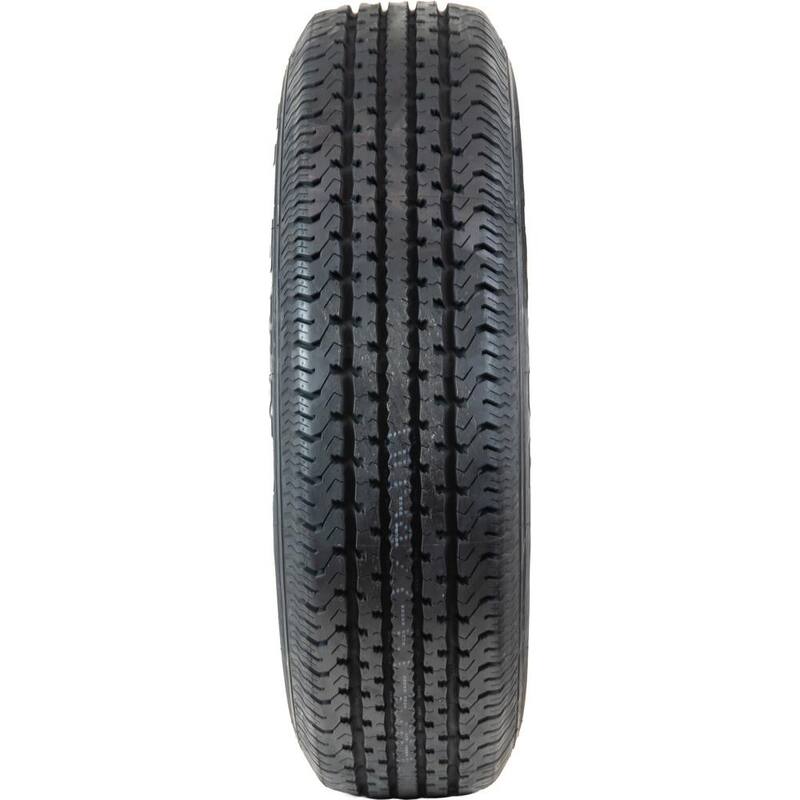 Hi-Run Radial Trailer Tire Assembly, ST175/80R13 6PR ON 13X4.5 5LUG Black Modular Wheel - ASR2117