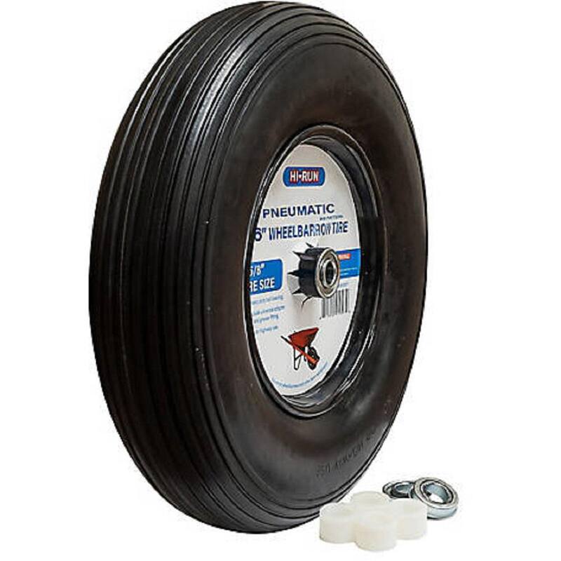 Hi-Run 16 in. Pneumatic with Universal Bearing Kit and Grease Fitting (Rib) - WB1009