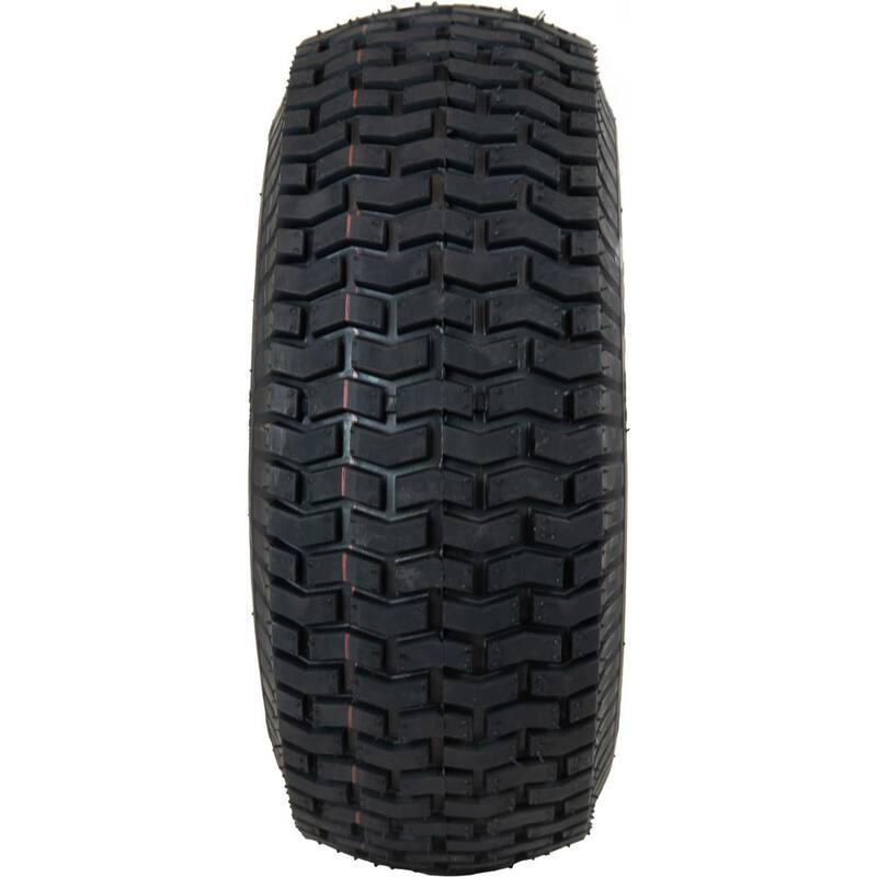 Hi-Run Lawn/Garden Tire 16 in. x 6.50 in.-8 2Ply SU12 Mounted on 8 in. x 5.375 in. Grayish White Wheel w/(3/4 I.D.) Bushings - ASB1084
