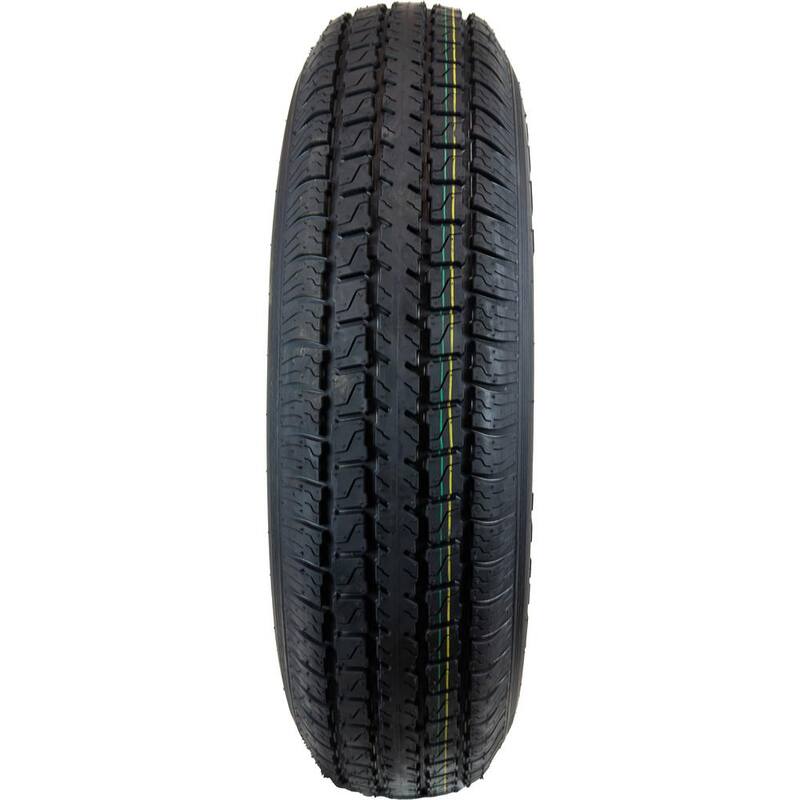 Hi-Run 8 Spoke White 50 PSI ST205/75D15 and 15 in. x 5.0 in. 5-4.5 HD 6-Ply Tire and Wheel Assembly - ASB1004