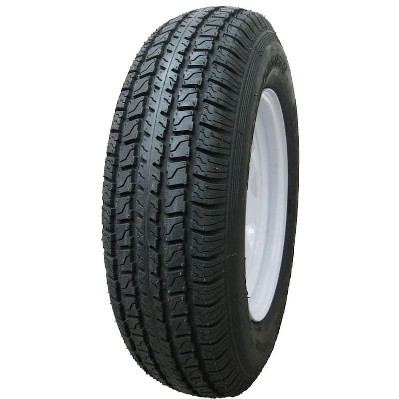Hi-Run 8 Spoke White 50 PSI ST205/75D15 and 15 in. x 5.0 in. 5-4.5 HD 6-Ply Tire and Wheel Assembly - ASB1004