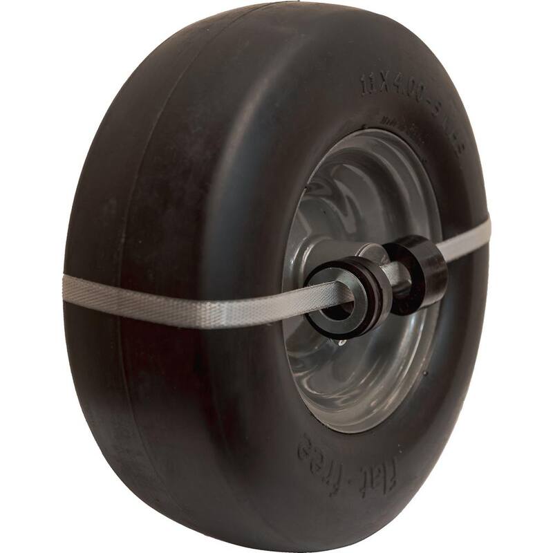 Hi-Run 11 x 4.00-5 Flat-Free PU Assembly with Bushing (3/4 in. ) Kits - FF1002