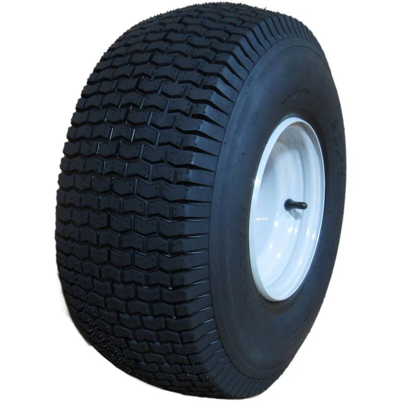 Hi-Run 20 x 8.00-8 2Ply SU12 Mower Tire on 8 in. x 7 in. Greyish White Solid Wheel with Zerk, Metal Bushings of 3/4 I.D. - ASB1089