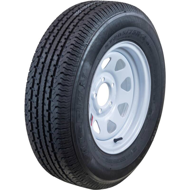 Hi-Run Radial Trailer Tire Assembly, ST205/75R14,5-Hole, LRD 8PR - ASR1203